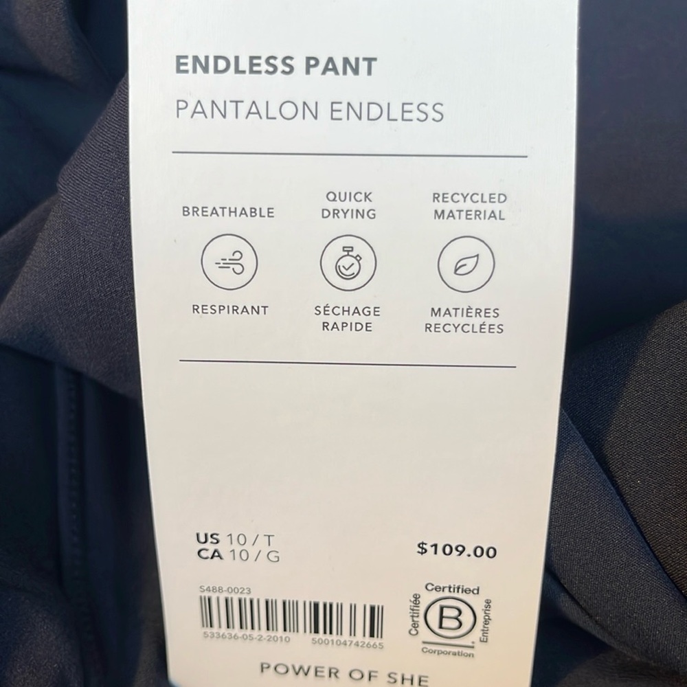 Athleta Navy Blue Endless Women's Pants - Picture 7 of 7